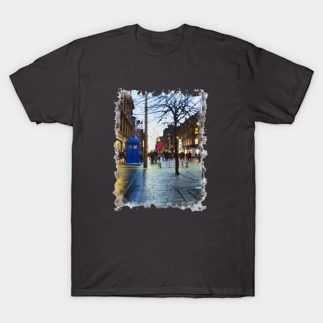 Tardis in Glasgow T-Shirt by lgood663